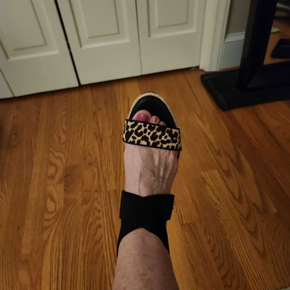 Cole Haan Leopard Print Black Sandals - Picture 9 of 9